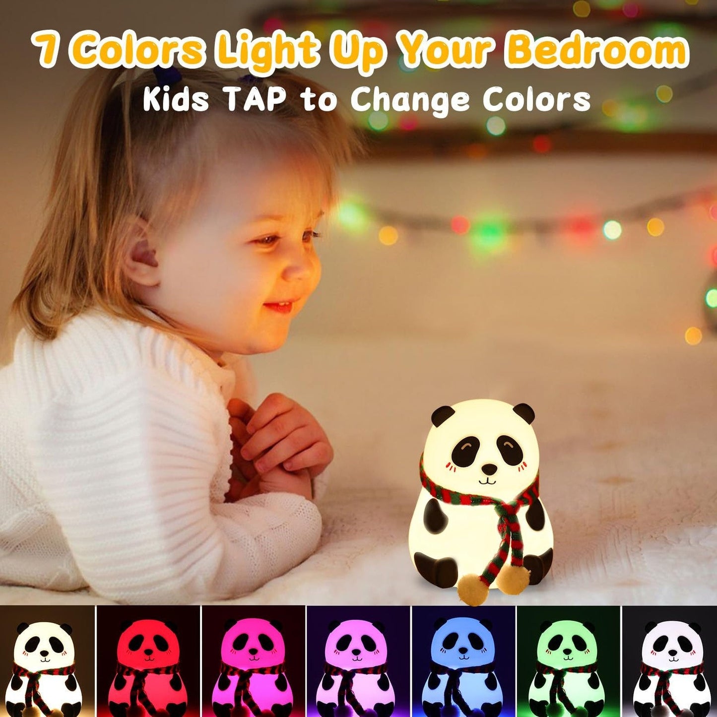 Cute Panda Night Lamp for Kids