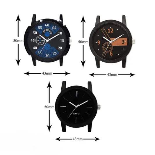 Classic Men Watches ( Pack of 3 )