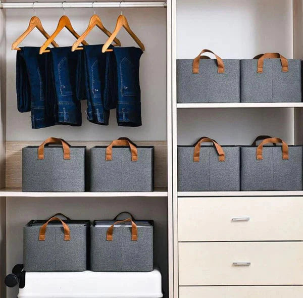 Foldable Wardrobe Organizer with Durable Handles