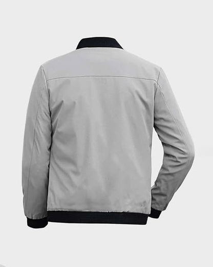 Men Regular Fit Zip-Front Bomber Jacket