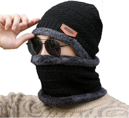 Trendy Winter Gym Cap with Cotton Glove Combo