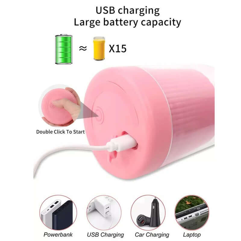 Portable Mini USB Rechargeable Juice Blender