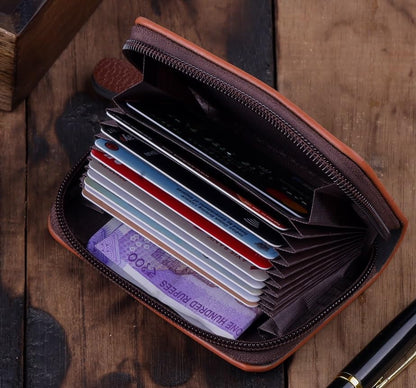 Classic Credit & Debit Business Card Holder Leather Wallet