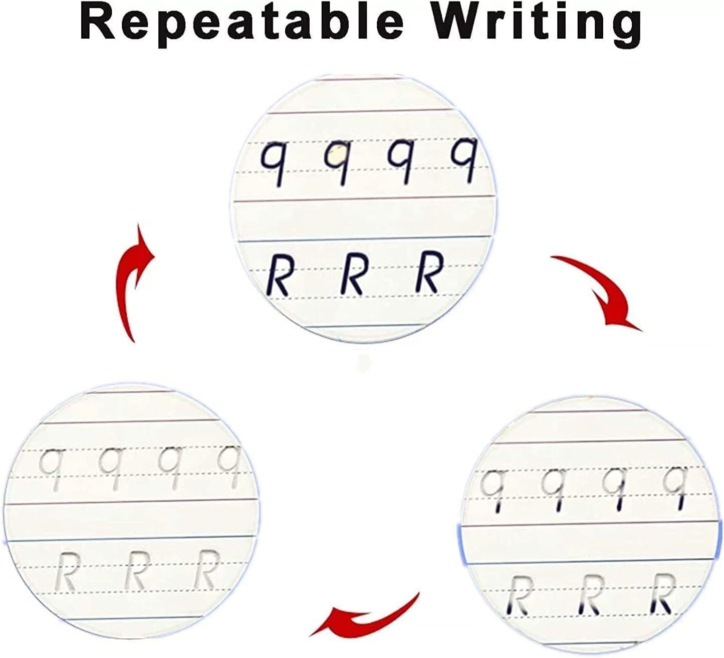 ✨ Magic Practice Copybook ✍️  (4 BOOKS,1 PEN,1 GRIP,10 REFILL)