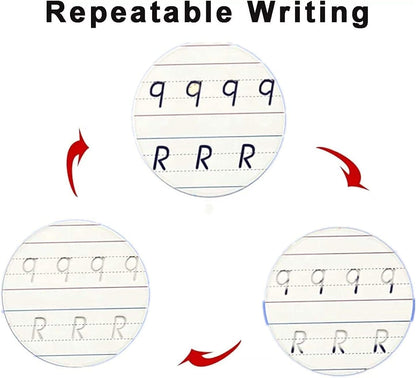 ✨ Magic Practice Copybook ✍️  (4 BOOKS,1 PEN,1 GRIP,10 REFILL)