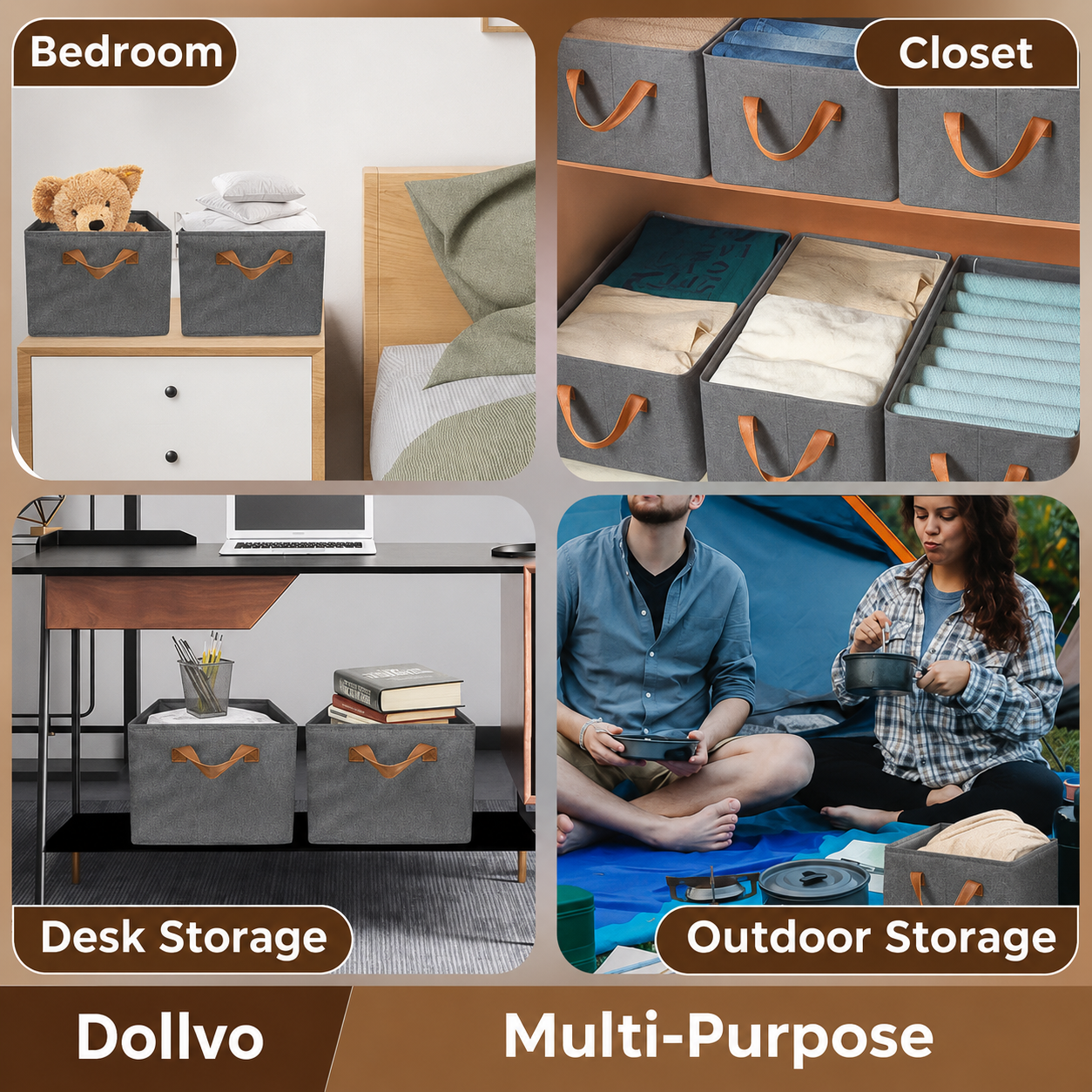 Foldable Wardrobe Organizer with Durable Handles