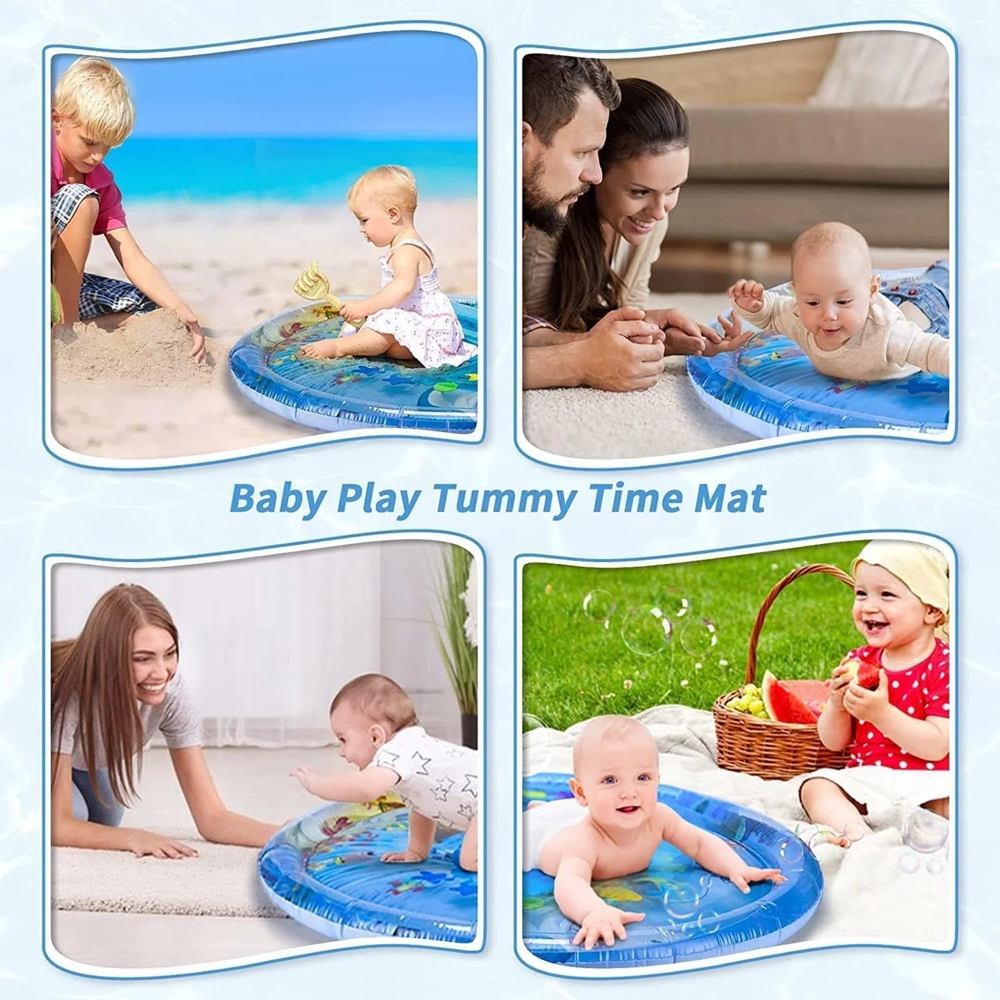 Baby Play Water Mat for Sensary improvement & playfull tummy time with Sea animation