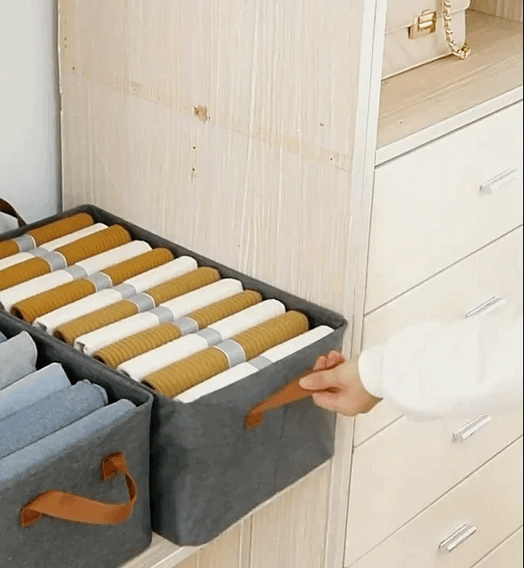 Foldable Wardrobe Organizer with Durable Handles