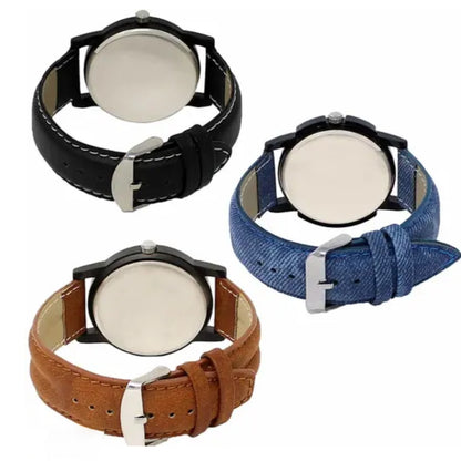 Classic Men Watches ( Pack of 3 )