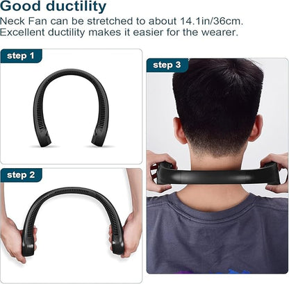 Portable Hands Free 360° Cooling USB Rechargeable Neck Fan