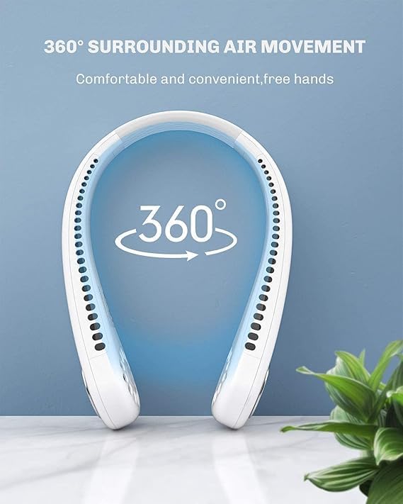 Portable Hands Free 360° Cooling USB Rechargeable Neck Fan