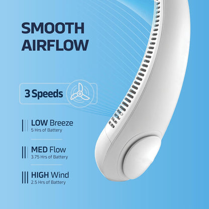 Portable Hands Free 360° Cooling USB Rechargeable Neck Fan