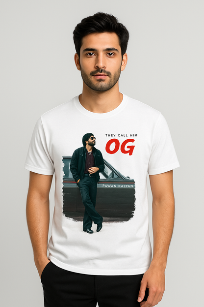 Print OG Pavan Kalyan Photo Printed T-Shirt.