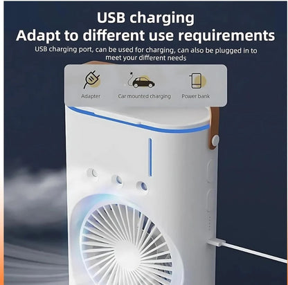 Dual-Ended Spray Fan & Rechargeable Cooler