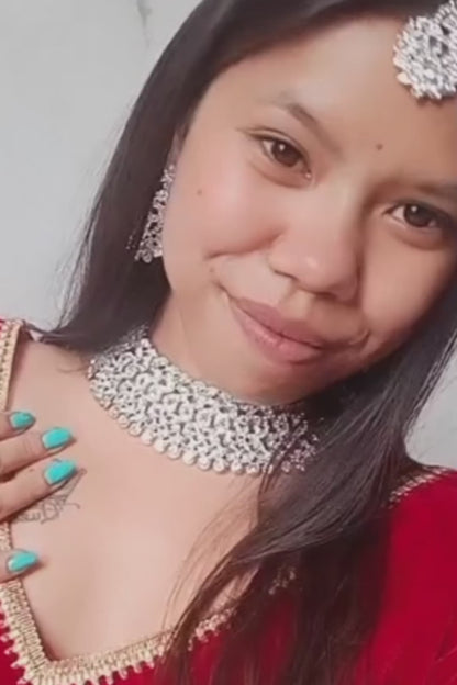 Rhodium Plated Jewelry Set White Austrian Diamond for women