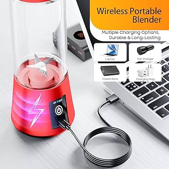 Portable USB Electric Juicer & Blender With 6 Stainless Steel Blades
