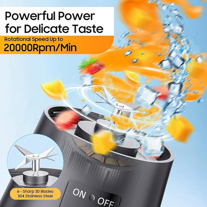 Portable USB Electric Juicer & Blender With 6 Stainless Steel Blades
